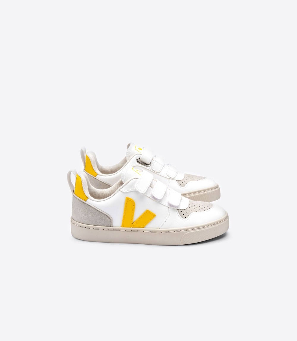 Veja Trainers Kids White - V-10 Velcro Cwl - MABR-31729